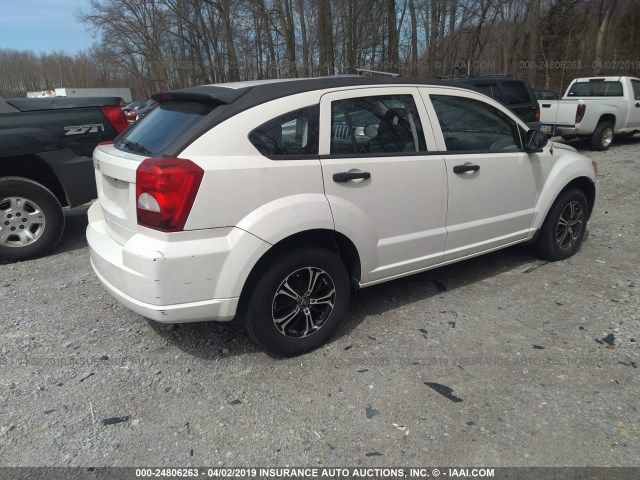 1B3HB28B47D532189 - 2007 DODGE CALIBER WHITE photo 4