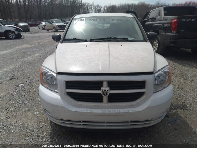 1B3HB28B47D532189 - 2007 DODGE CALIBER WHITE photo 6