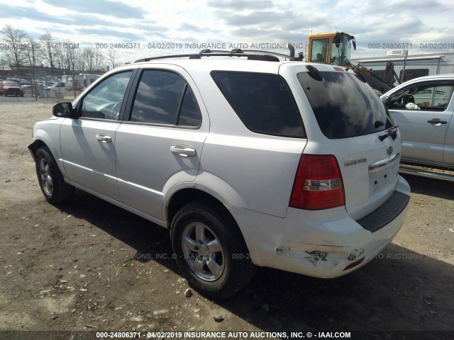 KNDJD736275669336 - 2007 KIA SORENTO EX/LX WHITE photo 3