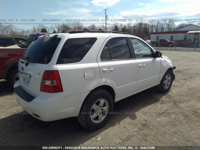 KNDJD736275669336 - 2007 KIA SORENTO EX/LX WHITE photo 4