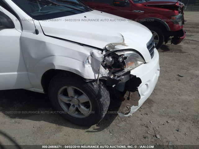 KNDJD736275669336 - 2007 KIA SORENTO EX/LX WHITE photo 6