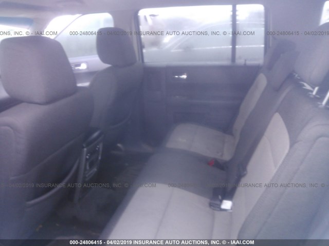 2FMGK5BC0BBD16718 - 2011 FORD FLEX SE SILVER photo 8