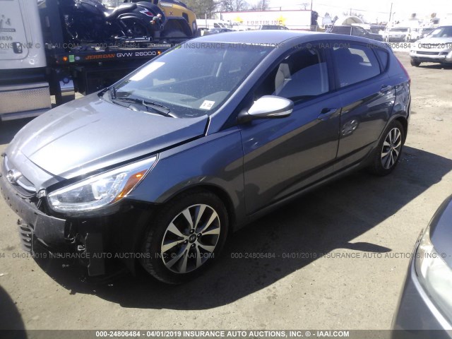 KMHCU5AE0GU250085 - 2016 HYUNDAI ACCENT SPORT Pewter photo 2