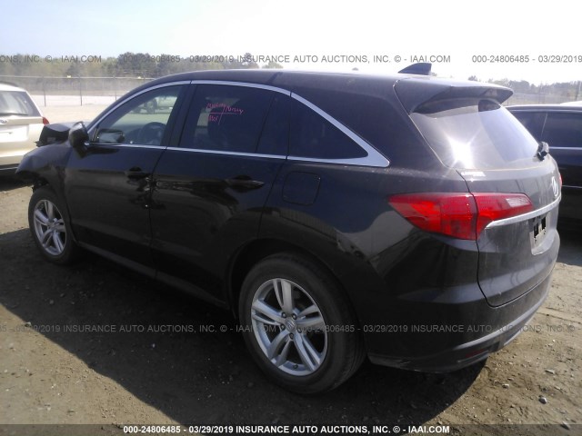 5J8TB3H51FL011039 - 2015 ACURA RDX TECHNOLOGY BLACK photo 3