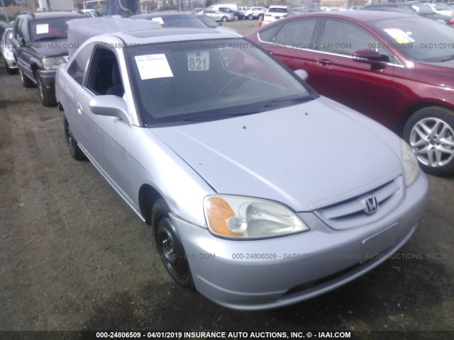 1HGEM22911L005937 - 2001 HONDA CIVIC SI/EX SILVER photo 1