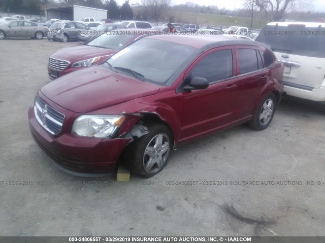 1B3HB48A39D103566 - 2009 DODGE CALIBER SXT RED photo 2