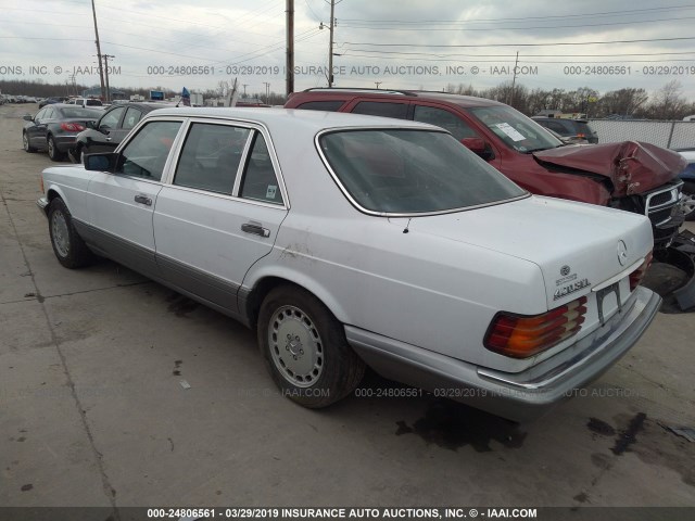 WDBCA35D4GA233504 - 1986 MERCEDES-BENZ 420 SEL WHITE photo 3