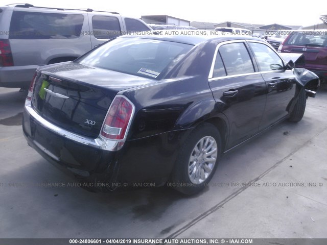 2C3CCAAG4EH157009 - 2014 CHRYSLER 300 BLACK photo 4