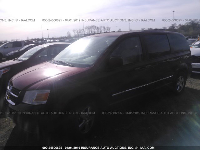 2D8HN54P98R140852 - 2008 DODGE GRAND CARAVAN SXT RED photo 1