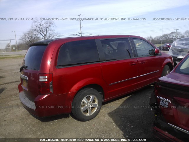 2D8HN54P98R140852 - 2008 DODGE GRAND CARAVAN SXT RED photo 3