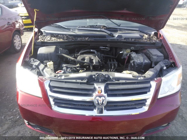 2D8HN54P98R140852 - 2008 DODGE GRAND CARAVAN SXT RED photo 9