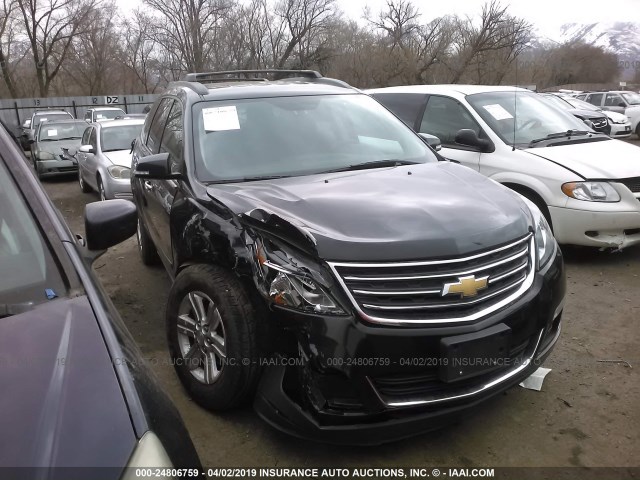 1GNKVJKD6DJ232741 - 2013 CHEVROLET TRAVERSE LT BLACK photo 1