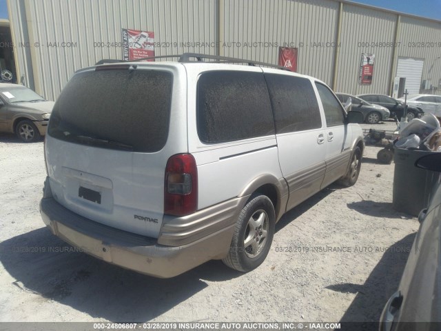 1GMDX03EX2D274799 - 2002 PONTIAC MONTANA WHITE photo 4