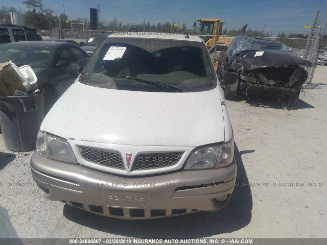 1GMDX03EX2D274799 - 2002 PONTIAC MONTANA WHITE photo 6