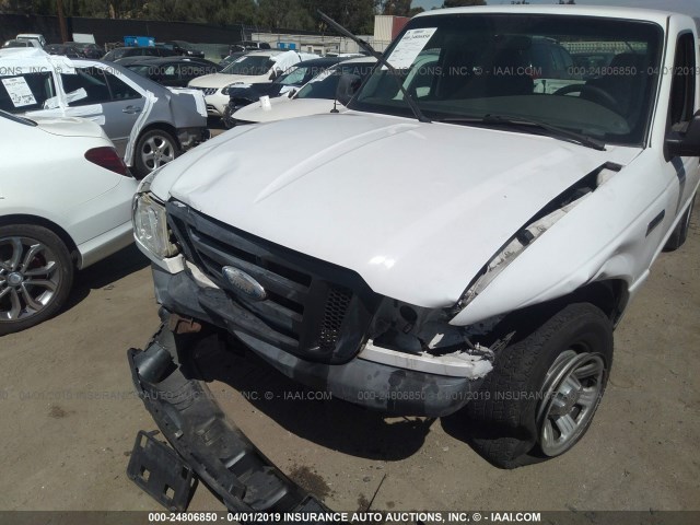 1FTYR10D28PA84942 - 2008 FORD RANGER WHITE photo 6