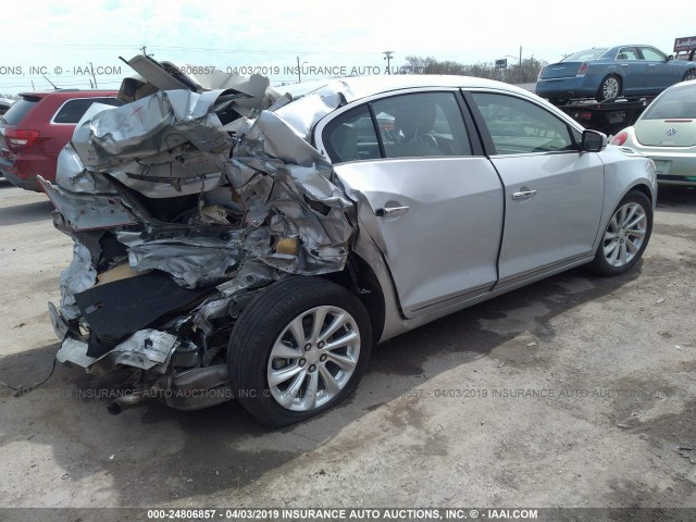 1G4GB5G35EF245916 - 2014 BUICK LACROSSE SILVER photo 4