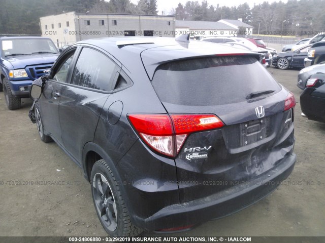 3CZRU6H50JM706196 - 2018 HONDA HR-V EX BLACK photo 3