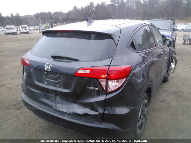 3CZRU6H50JM706196 - 2018 HONDA HR-V EX BLACK photo 4