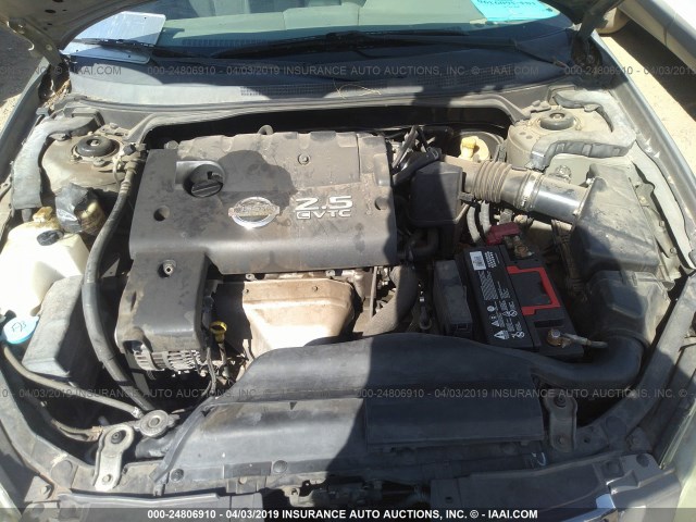 1N4AL11D54C104108 - 2004 NISSAN ALTIMA S/SL GRAY photo 10