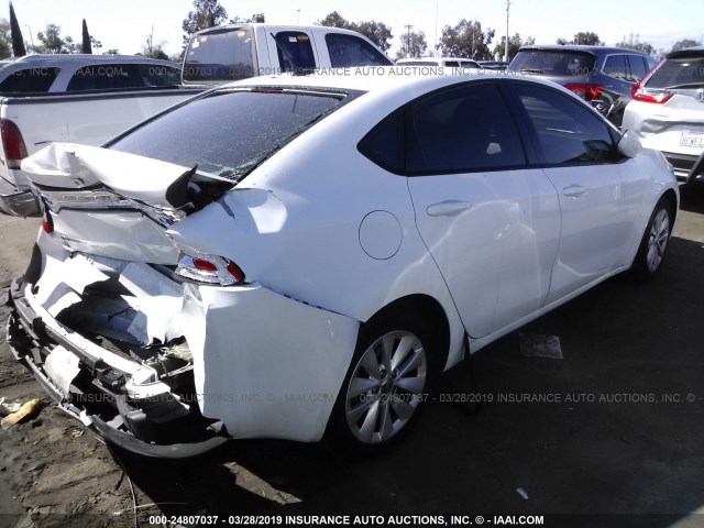 1C3CDFBB1ED673659 - 2014 DODGE DART SXT WHITE photo 4