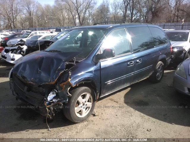 2D4GP44L16R750742 - 2006 DODGE GRAND CARAVAN SXT BLUE photo 2