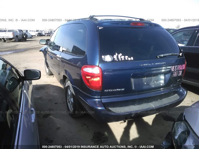 2D4GP44L16R750742 - 2006 DODGE GRAND CARAVAN SXT BLUE photo 3