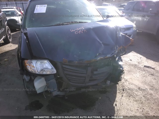 2D4GP44L16R750742 - 2006 DODGE GRAND CARAVAN SXT BLUE photo 6