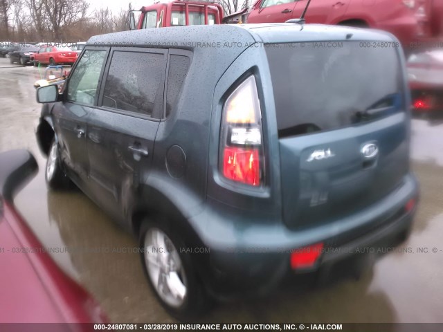 KNDJT2A24B7273959 - 2011 KIA SOUL +/!/SPORT BLUE photo 3