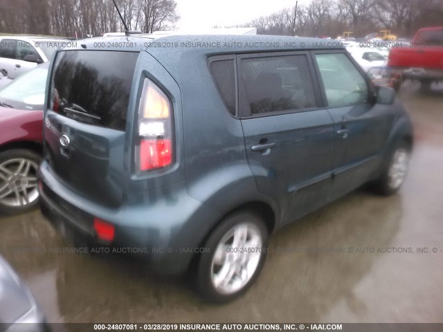 KNDJT2A24B7273959 - 2011 KIA SOUL +/!/SPORT BLUE photo 4