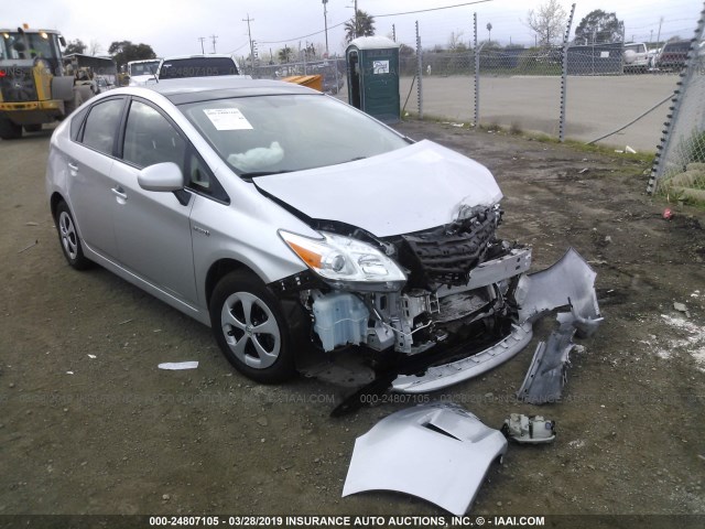 JTDKN3DU5D1686772 - 2013 TOYOTA PRIUS GRAY photo 1