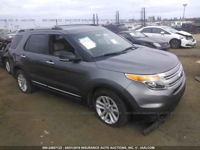 1FM5K7D84EGA69860 - 2014 FORD EXPLORER XLT GRAY photo 1