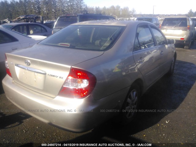 JTDBF30K220003740 - 2002 TOYOTA CAMRY LE/XLE/SE GOLD photo 4