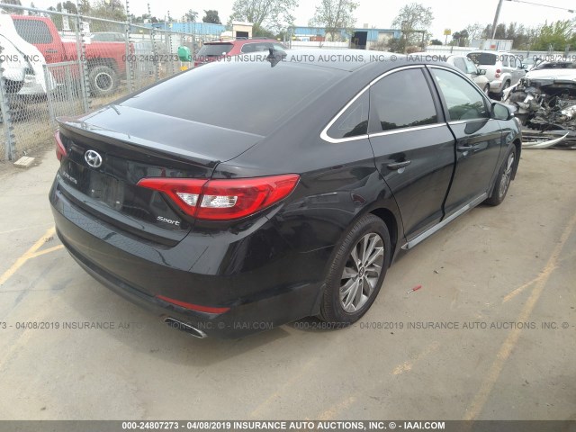 5NPE34AF9HH437145 - 2017 HYUNDAI SONATA SPORT/LIMITED BLACK photo 4