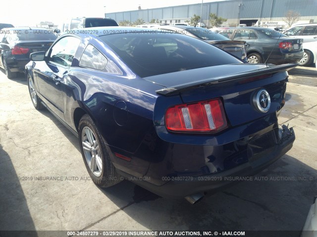 1ZVBP8AM5C5275677 - 2012 FORD MUSTANG BLUE photo 3