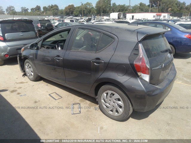 JTDKDTB30F1103833 - 2015 TOYOTA PRIUS C GRAY photo 3