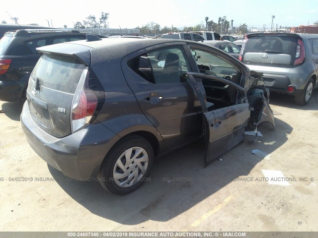 JTDKDTB30F1103833 - 2015 TOYOTA PRIUS C GRAY photo 4