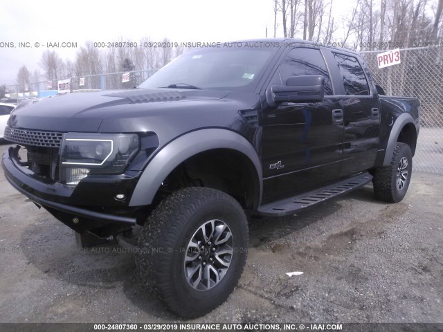 1FTFW1R66EFC34914 - 2014 FORD F150 SVT RAPTOR BLACK photo 2