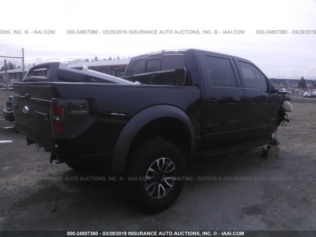 1FTFW1R66EFC34914 - 2014 FORD F150 SVT RAPTOR BLACK photo 4