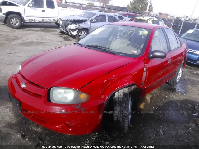 1G1JF52F347144052 - 2004 CHEVROLET CAVALIER LS RED photo 2