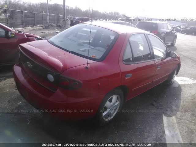 1G1JF52F347144052 - 2004 CHEVROLET CAVALIER LS RED photo 4