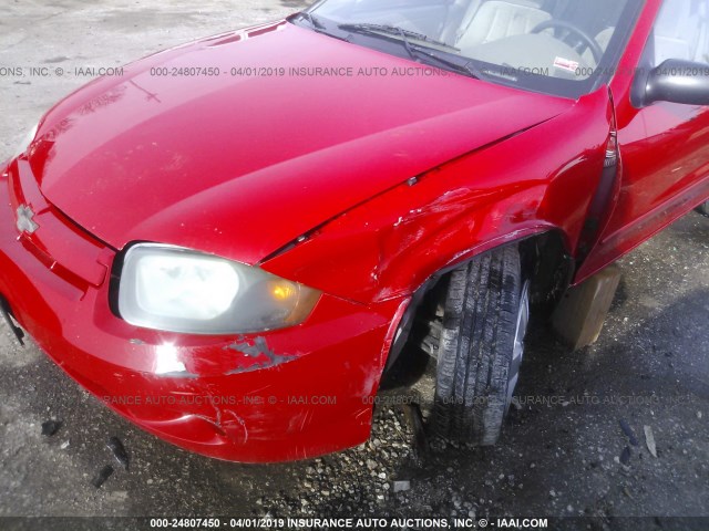 1G1JF52F347144052 - 2004 CHEVROLET CAVALIER LS RED photo 6