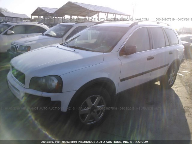 YV1CZ59H241066410 - 2004 VOLVO XC90 WHITE photo 2