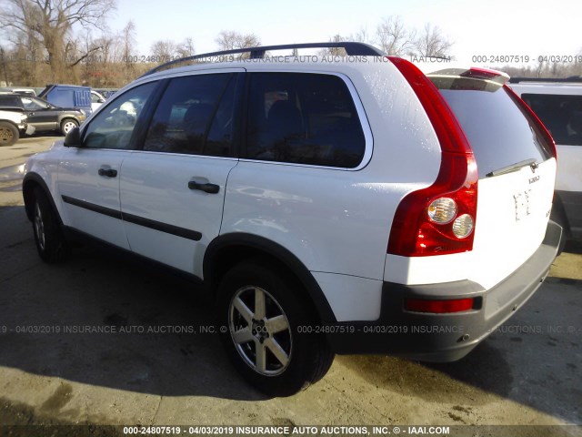 YV1CZ59H241066410 - 2004 VOLVO XC90 WHITE photo 3