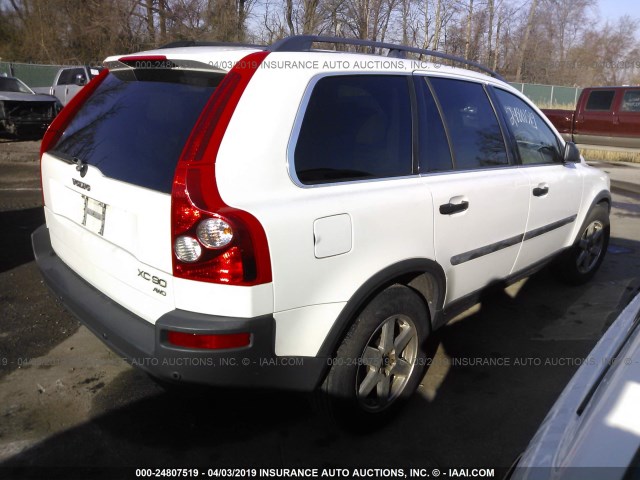 YV1CZ59H241066410 - 2004 VOLVO XC90 WHITE photo 4