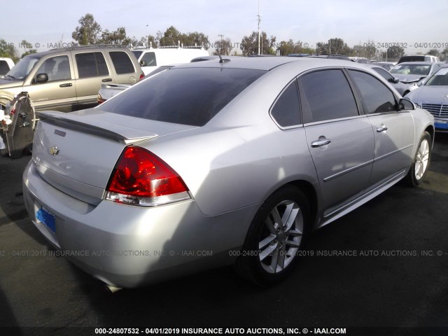 2G1WC5E39C1147629 - 2012 CHEVROLET IMPALA LTZ SILVER photo 4