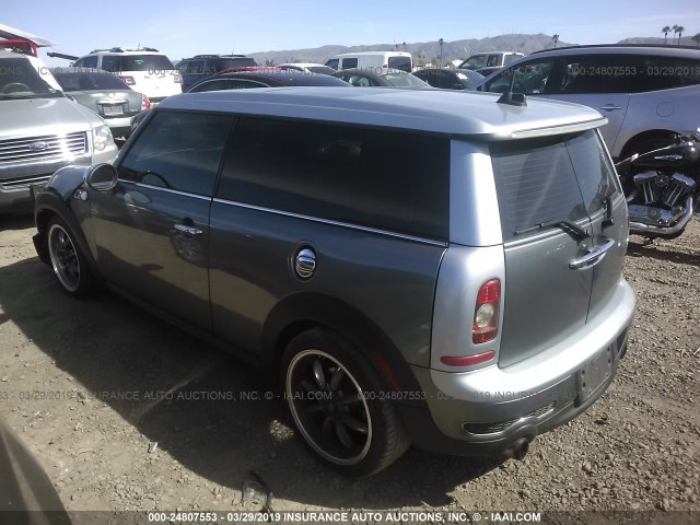 WMWMM33548TP87198 - 2008 MINI COOPER S CLUBMAN GRAY photo 3