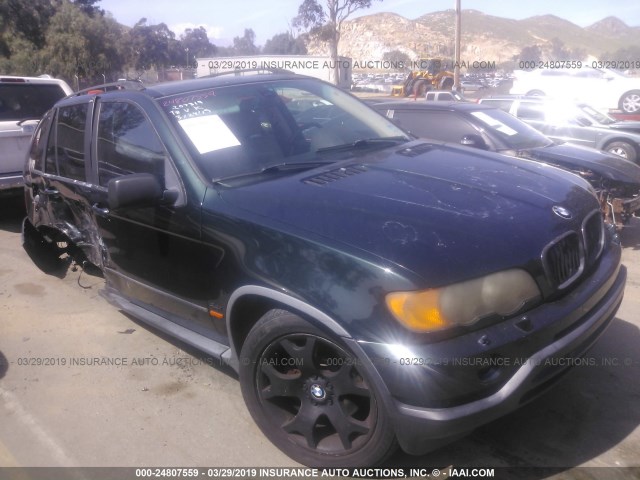 WBAFB3348YLH01576 - 2000 BMW X5 4.4I GREEN photo 1