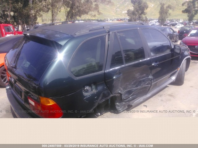 WBAFB3348YLH01576 - 2000 BMW X5 4.4I GREEN photo 4