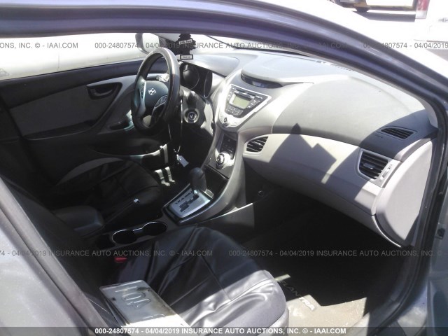 5NPDH4AE0CH141041 - 2012 HYUNDAI ELANTRA GLS/LIMITED GRAY photo 5