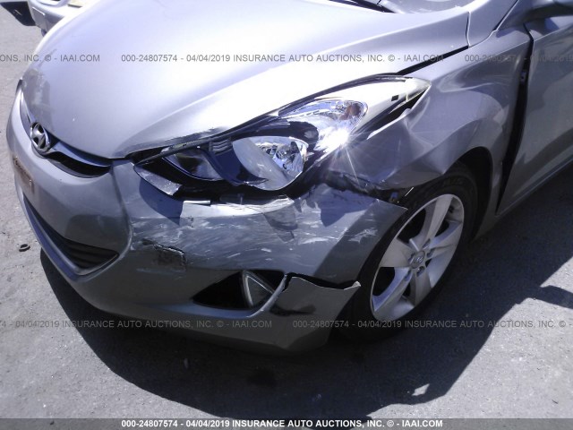 5NPDH4AE0CH141041 - 2012 HYUNDAI ELANTRA GLS/LIMITED GRAY photo 6